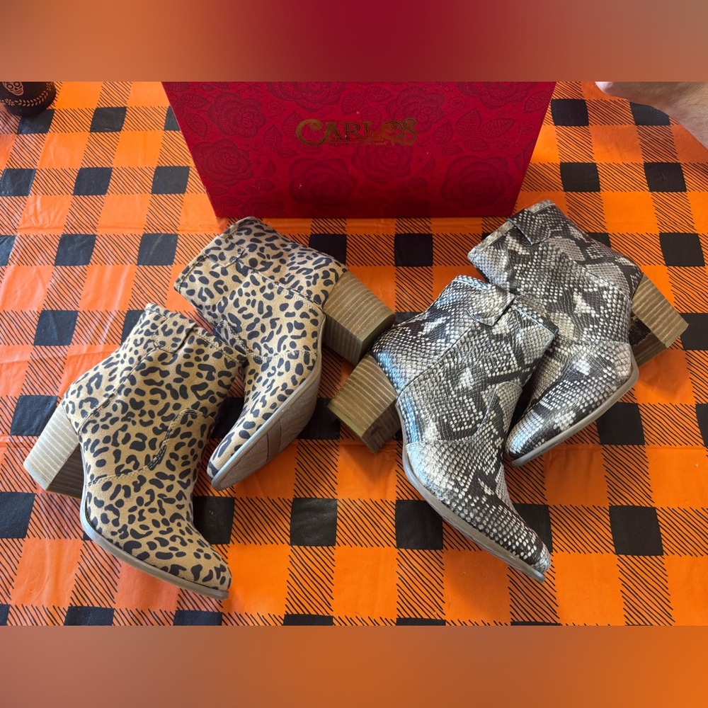 Carlos Santana Ankle Boots, size 6 and 6.5, one box